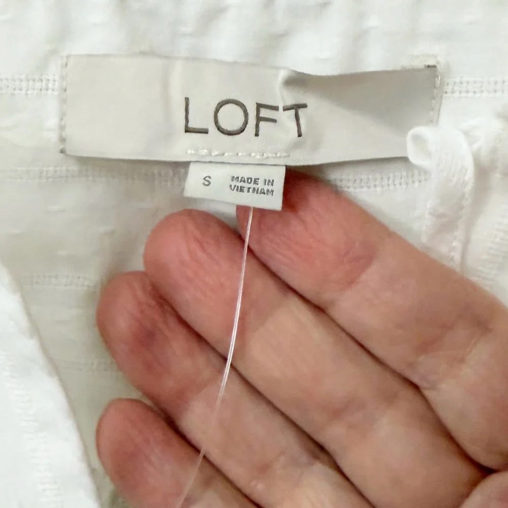 LOFT striped ruffle